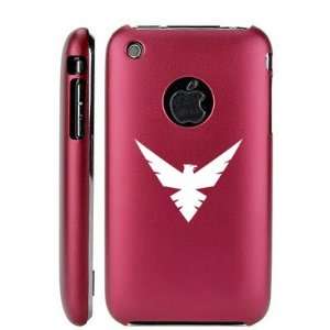   Red E250 Aluminum Metal Back Case Phoenix Eagle Bird Cell Phones