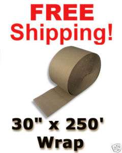 30 x 250 Corrugated cardboard Roll   Single face Wrap  