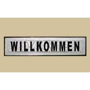   Gifts I730WILM 7 in. x 30 in. Wilkommen Sign Patio, Lawn & Garden