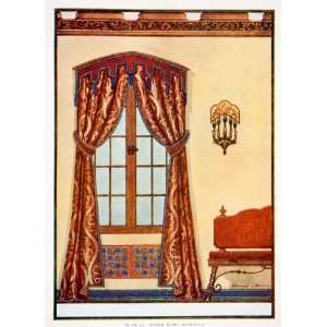  1929 Color Print Layout Spanish Living Room Decorative 