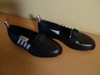 THOM BROWNE Leather Loafers Shoes New Size 10 RARE  