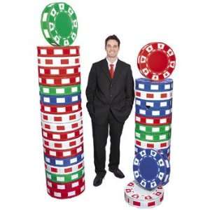  3D Poker Chip Columns   Party Decorations & Stand Ups 