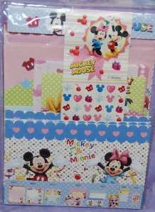 Sheets Disney Mickey & Minnie Mouse Blue/Pink Volume Stationary Letter 