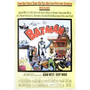 Adam West Autographed Batman Movie Poster  Sports 