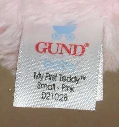 10 GUND Pink MY FIRST TEDDY Baby BEAR 021028 Toy NWT Plush SATIN FOOT 