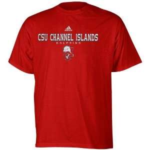   Channel Island Dolphins Red True Basic T shirt