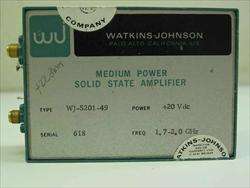 Watkins Johnson WJ 5201 49 Medium Power Solid State Amp  