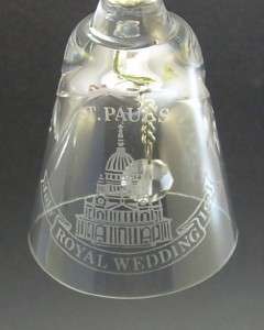 Wedgwood Glass Lead Crystal Royal Wedding Tea Bell Princess Diana 