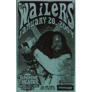 The Wailers Reggae 2004 Albuquerque Concert Poster 