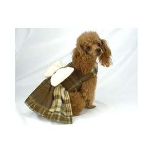  Emma Rose Country Lady Plaid Soft Fleece Dog Dress (Small 