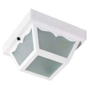 Nuvo 77/835 Poly Frame Carport Flush Mount with Frosted Acrylic Panels 