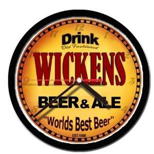  WICKENS beer and ale cerveza wall clock 