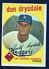1959 Topps Baseball DON DRYSDALE/Dodger​s HOF#387(Ex Mt).​