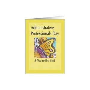  Administrative Professionals Day Butterfly and Coneflower 