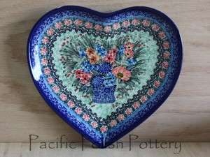   Pottery CA Signature Heart Plate Platter Unikat 3973 Stoneware LIANA
