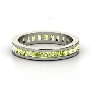  Brooke Eternity Band, Sterling Silver Ring with Peridot 