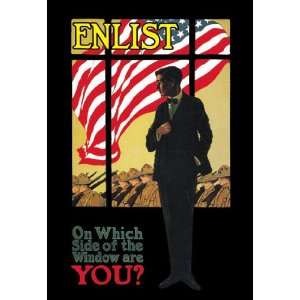   Which Side of the Window are You? ENLIST 20x30 poster