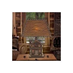  CL2648   Log Cabin Table Lamp Two Pack