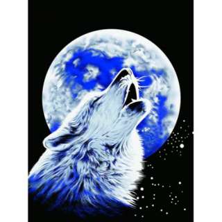 Super Plush Full Moon Howling Wolf Queen Mink Style Blankets Brand New 
