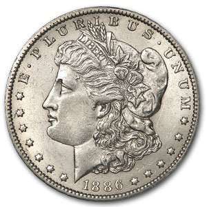  1886 O Morgan Silver Dollar   Almost Uncirculated 