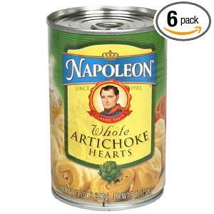 Napoleon Whole Artichokes, 13.75 Ounce Tin (Pack of 6)  