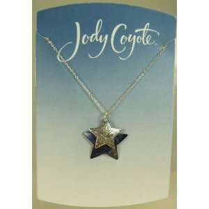  Jody Coyote Silver Purple Double Star Necklace NK470 