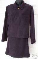 NWT SCARLETT Wms 2pc Eggplant Skirt Suit Outfit 11 / 12  