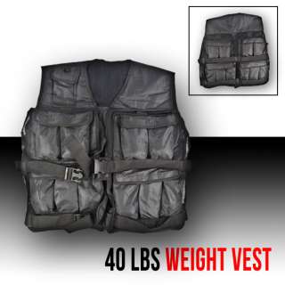   TRAINING WEIGHTED VEST MEN EXERCISE ADJUSTABLE 40 POUNDS LB WEIGHTS