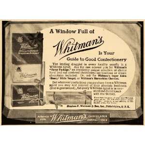 1909 Ad Stephen F Whitmans & Sons Co Chocolates Box   Original Print 