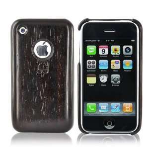  For Eco iPhone 3GS 3G 100% Hard Wood Case Dark Wood 
