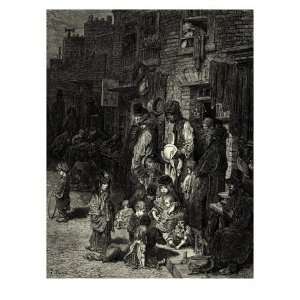 Victorian London  Whitechapel, Wentworth Street Giclee Poster Print by 