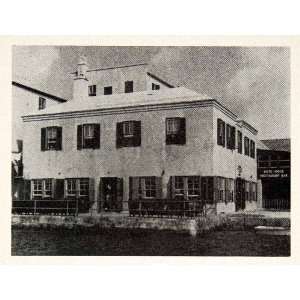 1947 Print Arthur White Horse Tavern Building Kings Square St. Georges 