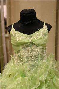   GIRL PAGEANT PARTY HOLIDAY DRESS 4255 LIGHT GREEN SIZE 6 8  