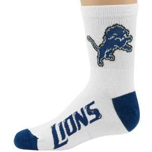  Detroit Lions Youth White Light Blue Quarter Length Socks 