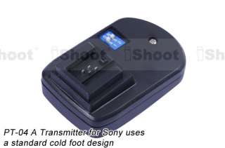 ISHOOT Radio Wireless Flash Trigger PT 04 A——2 AAA Batteryfor Sony 