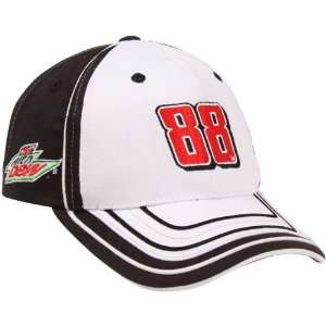 NASCAR Checkered Flag Dale Earnhardt Jr. Crew Adjustable Hat   White 