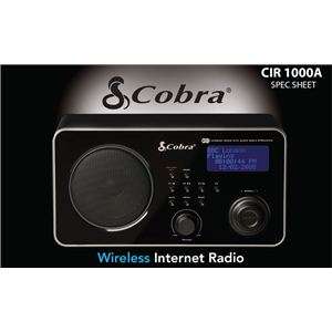 Brand New Cobra CIR1000A Wireless Internet Radio + /FM/Alarm LCD 