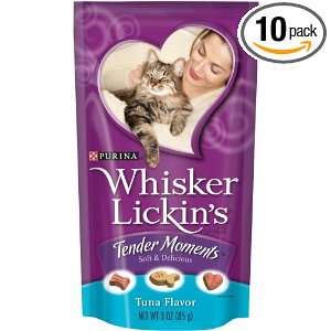 Whisker Lickins Tender Moments Tuna Flavor Cat Treats, 3 Ounce Pouches 