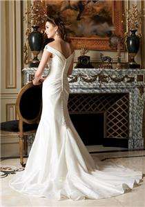 NWOT JASMINE F161 Wedding dress Bridal gown off shoulder Ivory size 12 