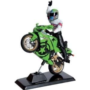    ICON JASON BRITTON MOTORCYCLE WHEELIE TOY GREEN Automotive