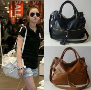 2011 Winter Fashion PU leather Women Tassels Big Tote Handbag Shoulder 