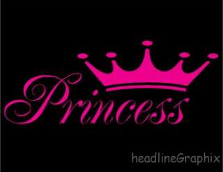 Princess Decals sticker diva window wall pink tiara  