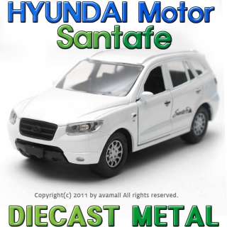   Santafe White Diecast Mini Cars Hyundai Motor Korea 1/32 Freeshipping