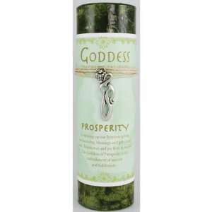  Charmed Pillar Candle Prosperity with Goddess Necklace 