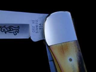   1977 STAG BLUE SCROLL FOLDING HUNTER KNIFE VINTAGE 5265 SAB UNUSED WOW