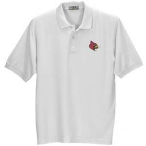    Louisville Cardinals White Pique Polo Shirt