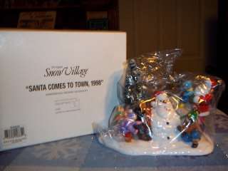 DEPT 56 SANTA COMES TO TOWN 1998 #54920 SNOW VIL NIB  