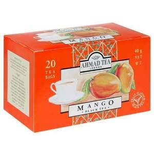Ahmad Tea Mango Black Tea, Tea Bags, 20 Count Box  Grocery 