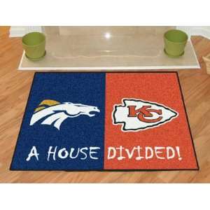  Denver Broncos Official 34x45 House Divided Rug Sports 