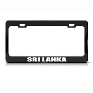 Sri Lanka Flag Black Country Metal license plate frame Tag Holder